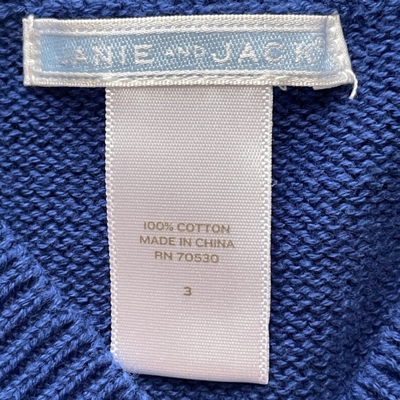 Janie and Jack Sweater Vest Boys 3T Argyle Cotton Spring Preppy Photo Holiday - Picture 5 of 8